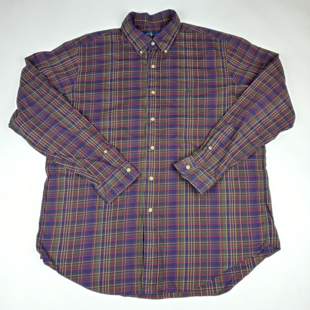 RALPH LAUREN Oxford Long Sleeve Button Down Shirt Men's Size XL Casual